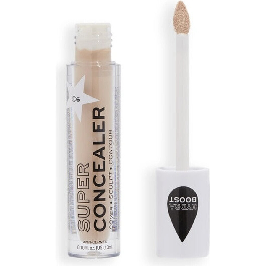 Revolution Relove, Super Concealer Stralend Mat C6, concealer 1×3 ml, concealer