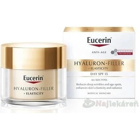 Eucerin HYALURON-FILLER+ELASTICITY krem na dzień 1×50 ml, wypełnia głębokie zmarszczki: ceny i cechy