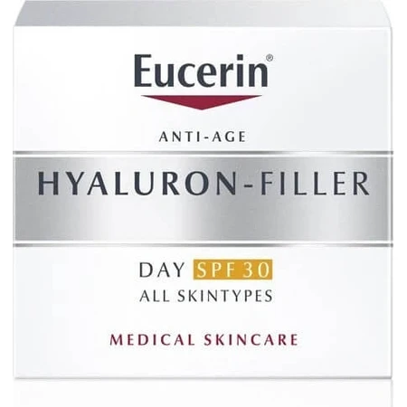 Eucerin HYALURON-FILLER+ELASTICITY krem na dzień 1×50 ml, wypełnia głębokie zmarszczki: ceny i cechy