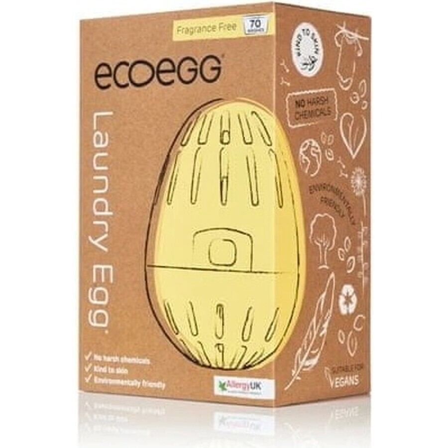 Ecoegg Wash Egg - 70 washes fragrance free 1×1 pc, egg for 70 washes (4 months)