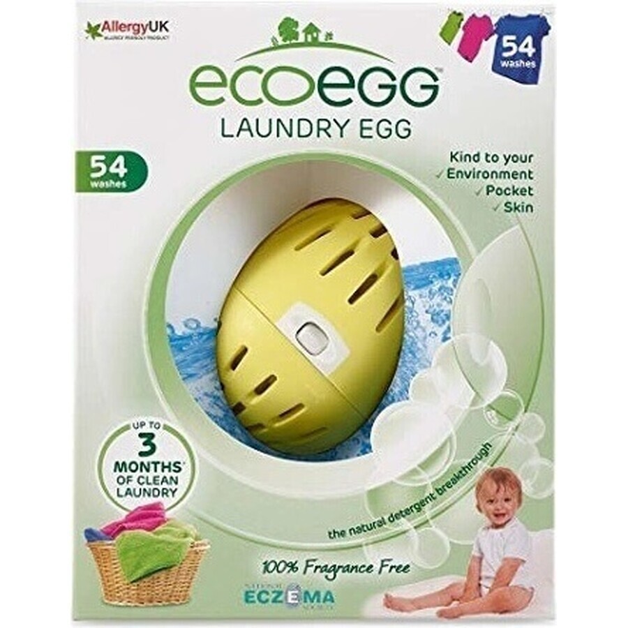 Ecoegg Wash Egg - 70 washes fragrance free 1×1 pc, egg for 70 washes (4 months)