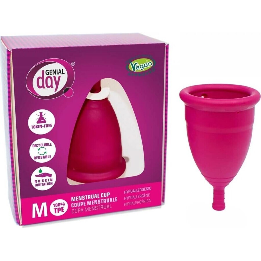 Copa menstrual Genial Day, talla M 1×1 ud, copa menstrual