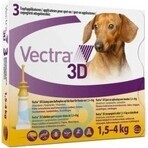 Vectra 3D spot-on per cani XS (1,5-4 kg) 1×3 pezzi, spot-on contro i parassiti