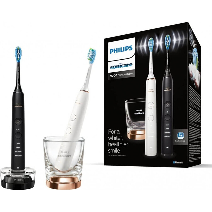 Philips Sonicare 9000 DiamondClean HX9914/57 1+1 2 x 2 pcs sonic electric toothbrushes 1×2, sonic toothbrush