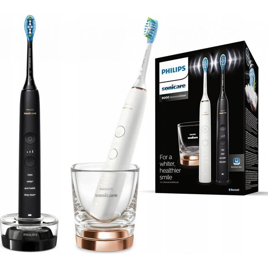 Philips Sonicare 9000 DiamondClean HX9914/57 1+1 2 x 2 pcs sonic electric toothbrushes 1×2, sonic toothbrush