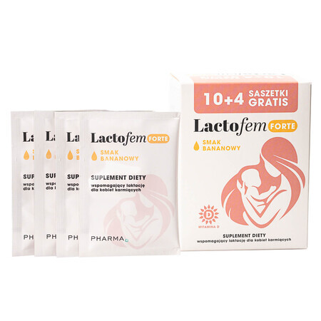 Lactofem Forte, banana flavor, 10 sachets + 4 free sachets