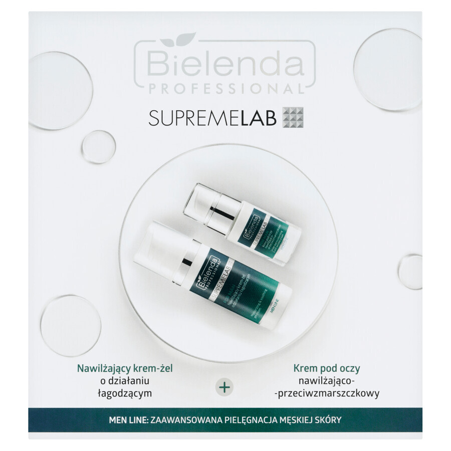 Set Bielenda Supremelab Men Line, gel-gezichtscrème 50 ml + oogcrème 15 ml