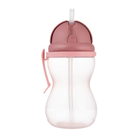 Canpol Bebés, biberón con tubo de silicona plegable, rosa, a partir de 12 meses, 370 ml