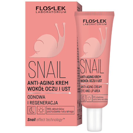 Floslek Laboratorium Slak, anti-verouderende oog- en lipcrème, 30 ml