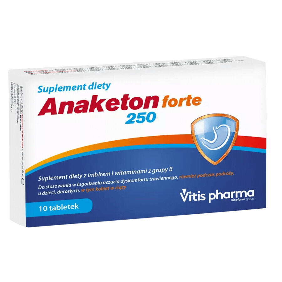 Anaketone Forte 250, 10 tablets