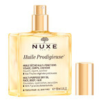 Set Nuxe Huile Prodigieuse, droge olie voor lichaam, gezicht en haar, 100 ml + Huile Prodigieuse Or, roll-on olie, 8 ml