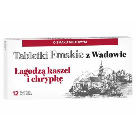 Emskie z Wadowic tablets, mint flavor, 12 tablets