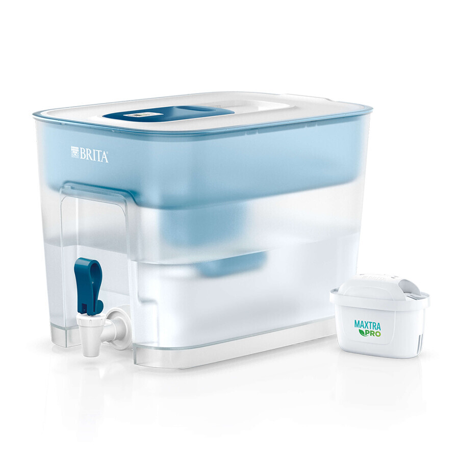 Brita Flow, 8,2 l filterdispenser met kraan, blauw + Maxtra Pro Pure Performance filter, 1 st