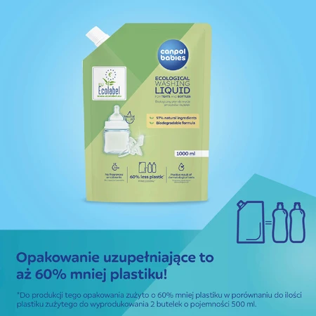 Canpol Babies, ecological bottle cleaning liquid, refill, 1 l