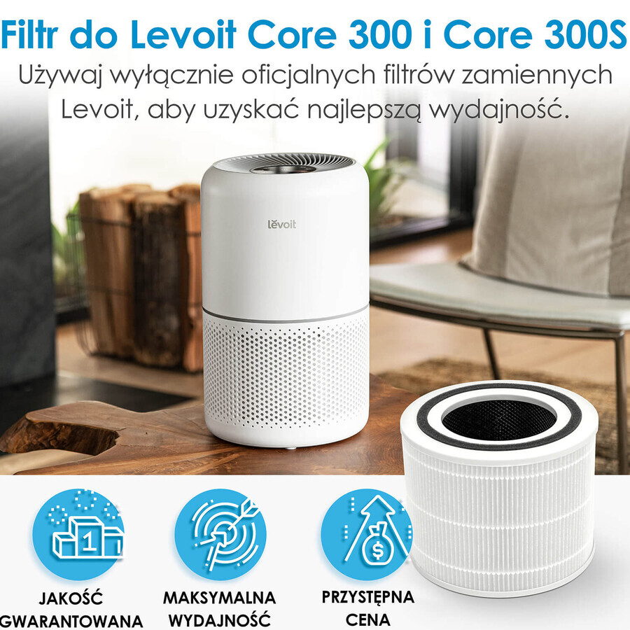 Levoit, hepa filter voor Core 300 en 300S luchtreiniger, 1 stuk