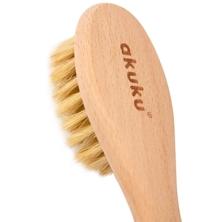 Ackuku Natural, perie de păr din lemn, 1 buc.