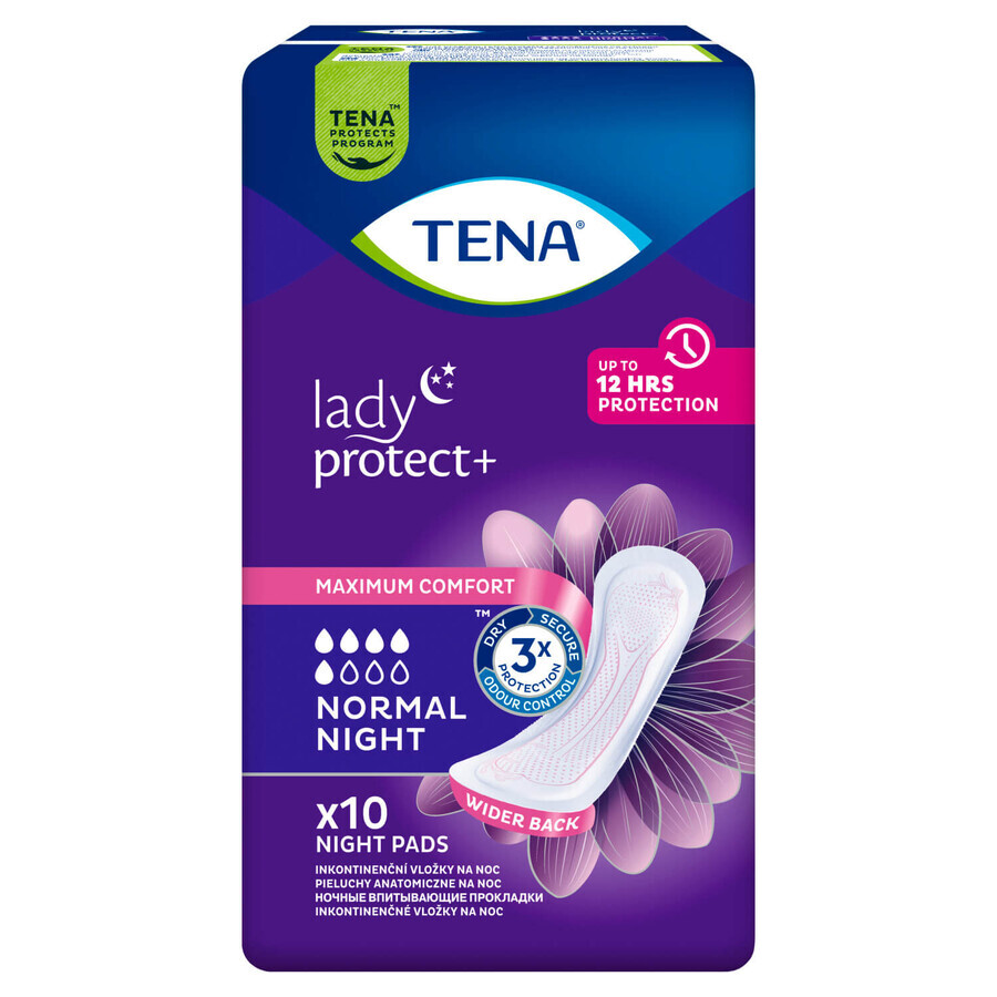 Tena Lady Set, assorbenti igienici urologici, Normal Night, 2 x 10 pezzi + ProSkin Pants Mutandine normali assorbenti, taglia M e L, 2 campioni