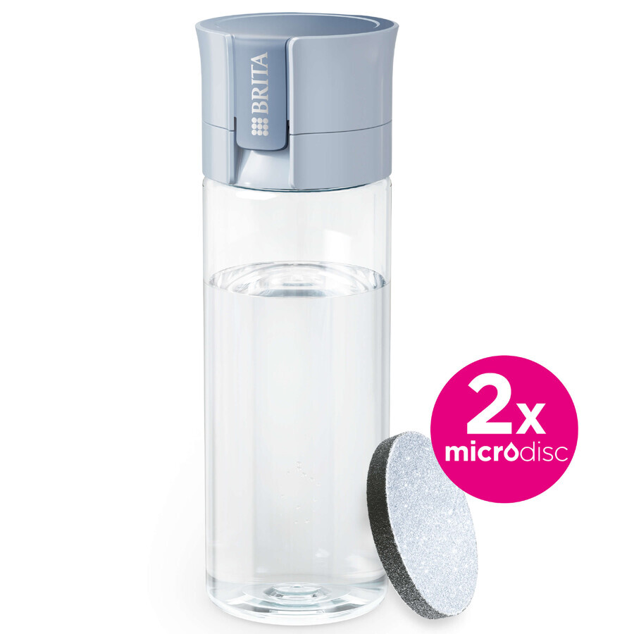 Brita Vital, fles met 0,6 liter filter, blauw + MicroDisc filter, 2 stuks