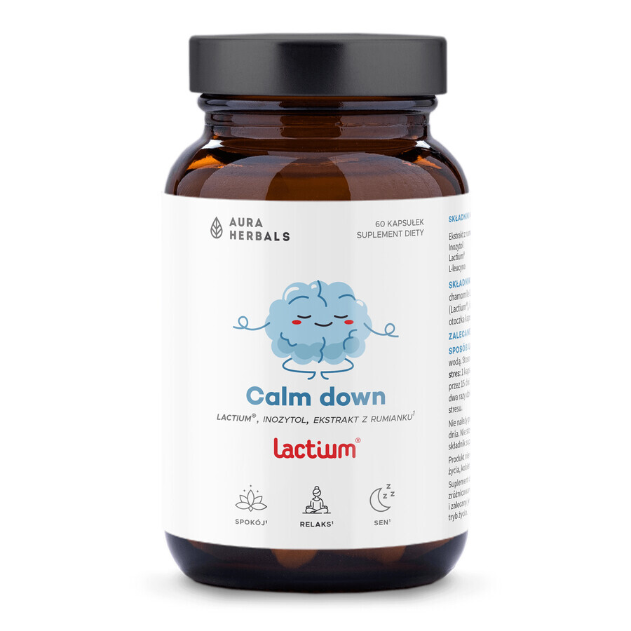 Aura Herbals Calm Down Lactium, 60 capsules