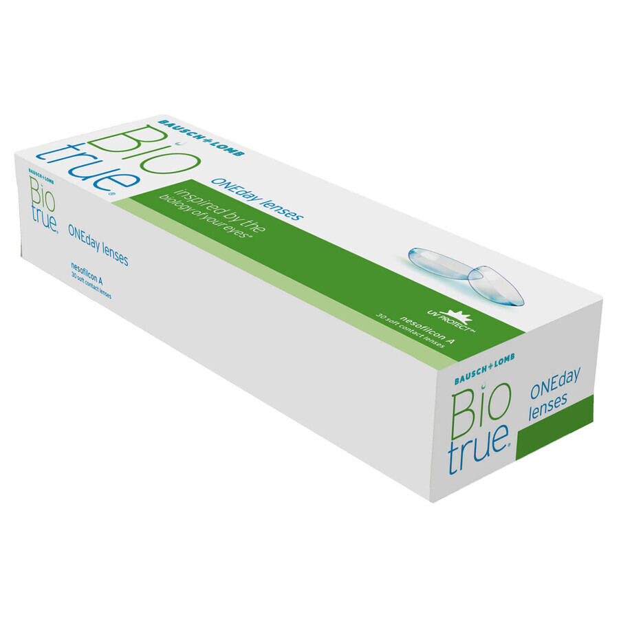 Biotrue ONEday, contactlenzen, 1 dag, sferisch, - 3,50, 30 stuks