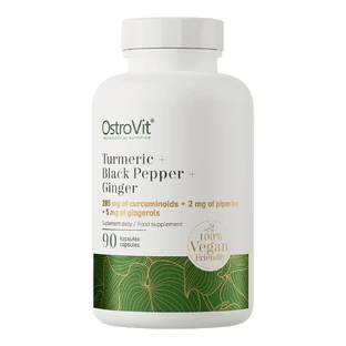 OstroVit Kurkuma + zwarte peper + gember, 90 capsules