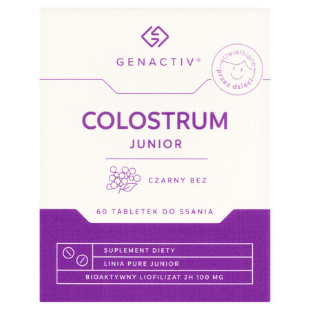 Genactiv Colostrum Junior Colostrum Junior Sambuco Nero, da 3 anni, 60 compresse