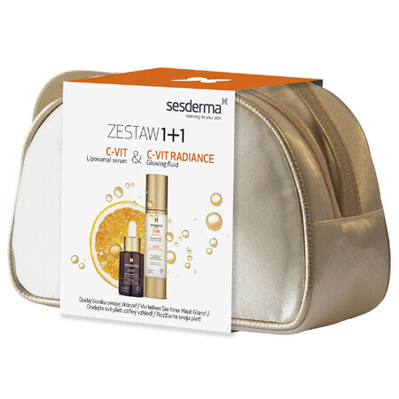 Sesderma C-Vit kit, serum facial liposomado, 30 ml + C-Vit Radiance, crema facial iluminadora, 50 ml