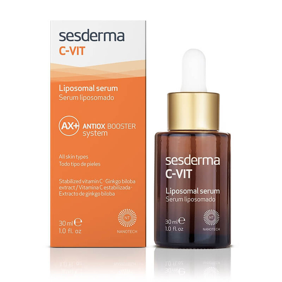 Sesderma C-Vit kit, serum facial liposomado, 30 ml + C-Vit Radiance, crema facial iluminadora, 50 ml