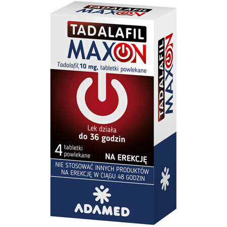 Tadalafil Maxon 10 mg, 4 compresse rivestite con film