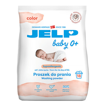 Jelp 0+, lessive hypoallergénique, couleur, 1,35 kg