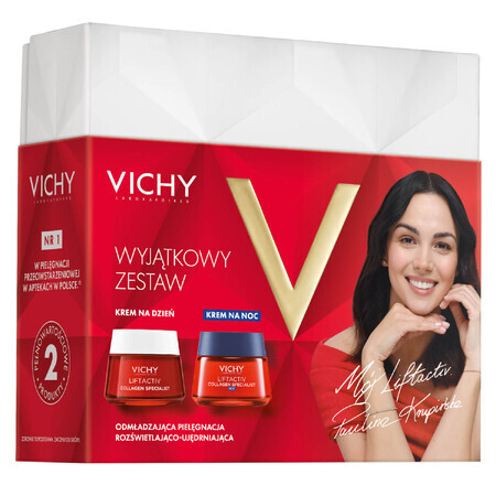 Set Vichy Liftactiv Collagen Specialist, crema giorno 50 ml + crema notte 50 ml