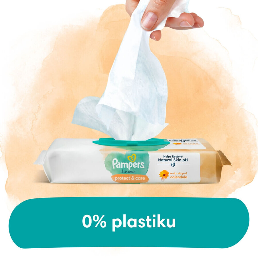 Pampers Harmonie Protect & Care, șervețele umede, 9 x 44 bucăți