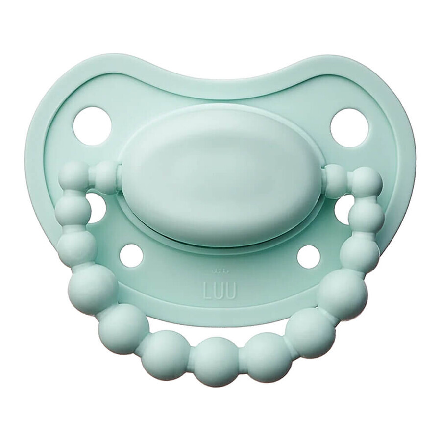 Luu Kids, fopspeen, fopspeen positionering, silicone, Vivid Mint, 0-3 maanden, 1 stuk