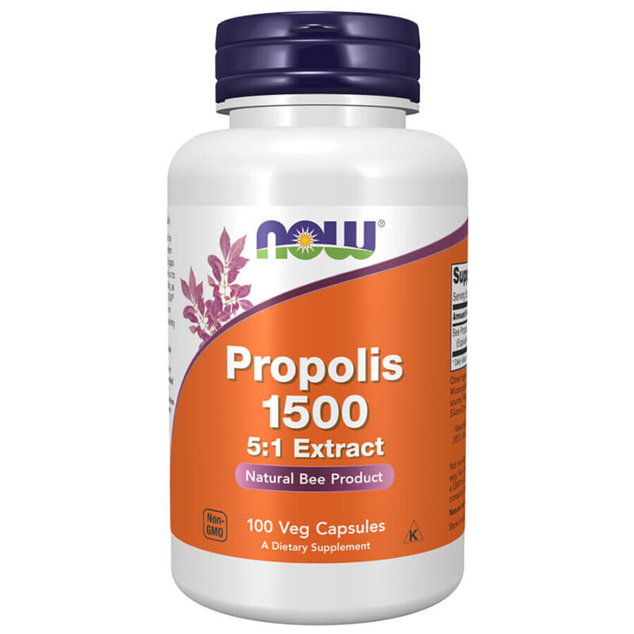 Now Foods Propolis 1500, 100 veganistische capsules