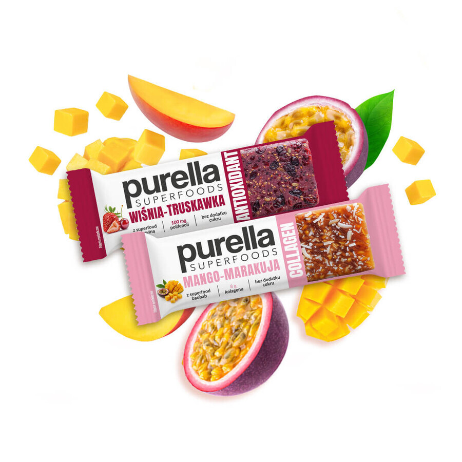 Purella SuperFoods Collageenreep, mango-maracuja, 40g