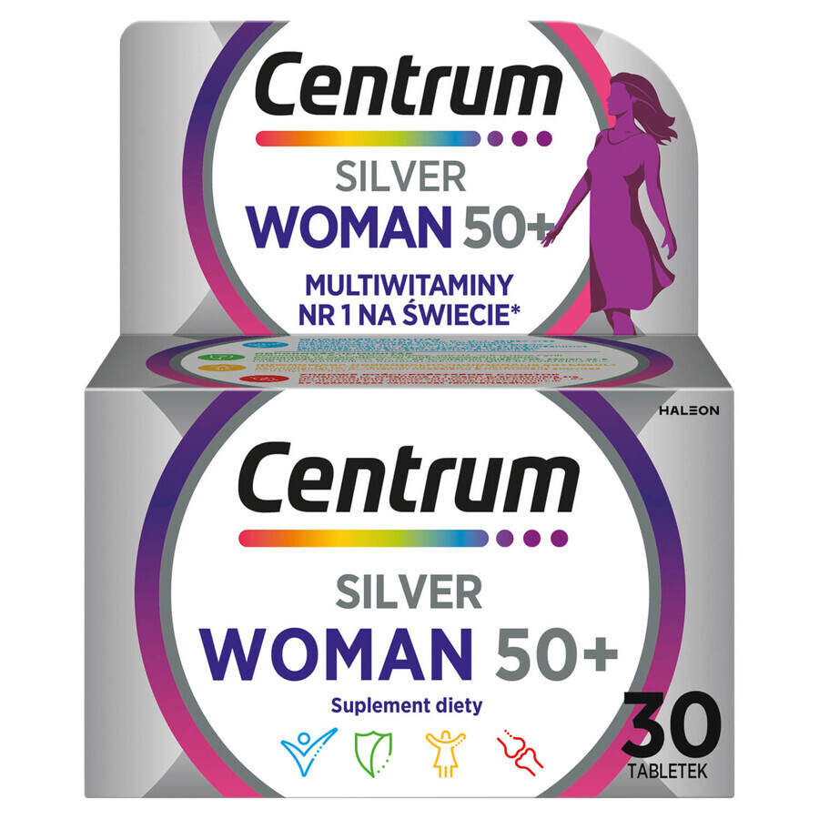 Centrum Woman 50+ set, 2 x 30 tabletten + Corega, gratis cosmetisch reistasje