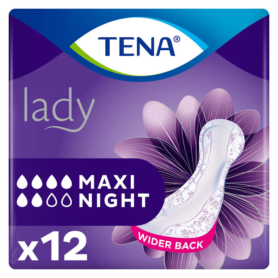 Tena Lady set, gespecialiseerd maandverband, Maxi Night, 2 x 12 stuks + ProSkin Pants Absorbent normal panty, maat M en L, 2 samples