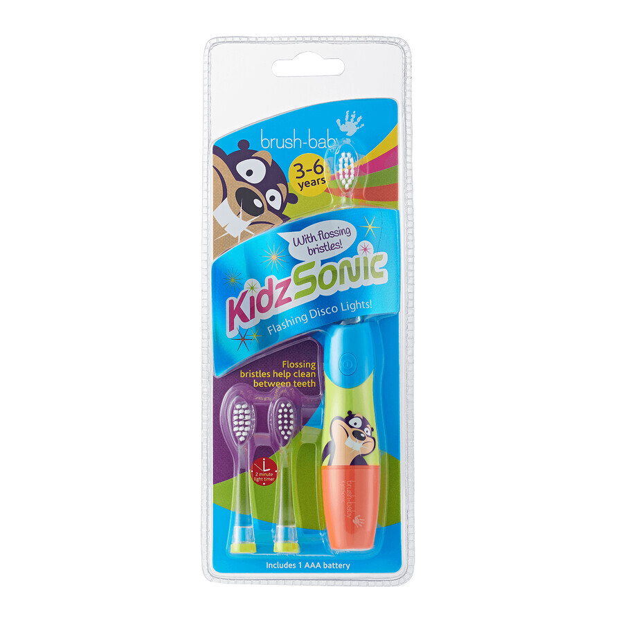 Brush-Baby KidzSonic, spazzolino sonico per bambini, 3-6 anni, 1 pz.