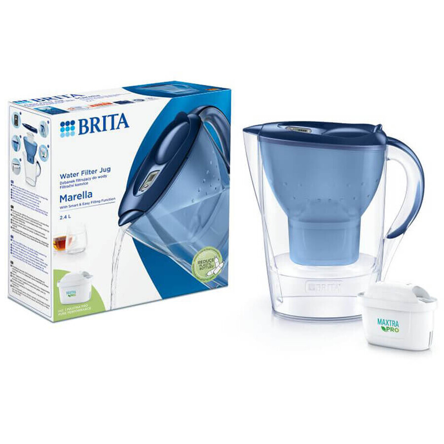 Brita Marella, pitcher with filter 2,4 l, blue + Maxtra Pro Pure Performance filter, 1 pc