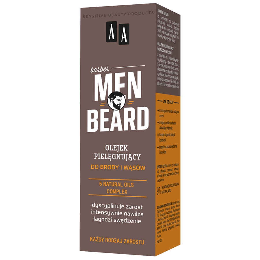 AA Men Baard- en Snorconditioneringsolie 30 ml