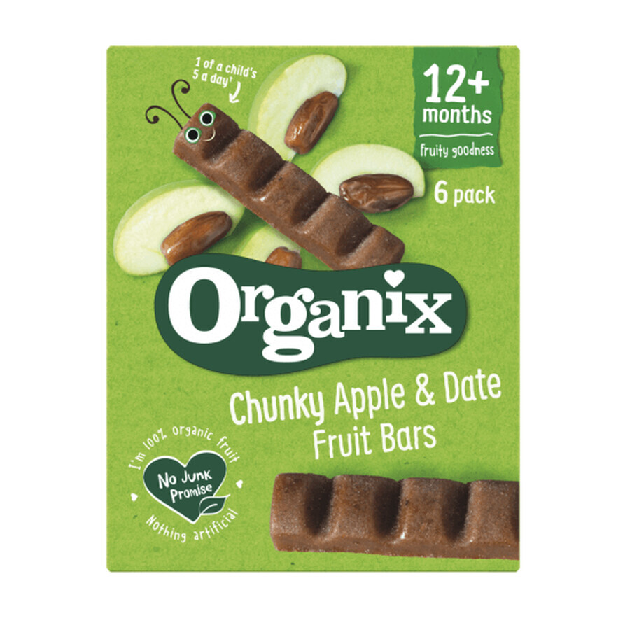 Goodies Biologische dadel- en appelrepen, 6x 17gr, Organix