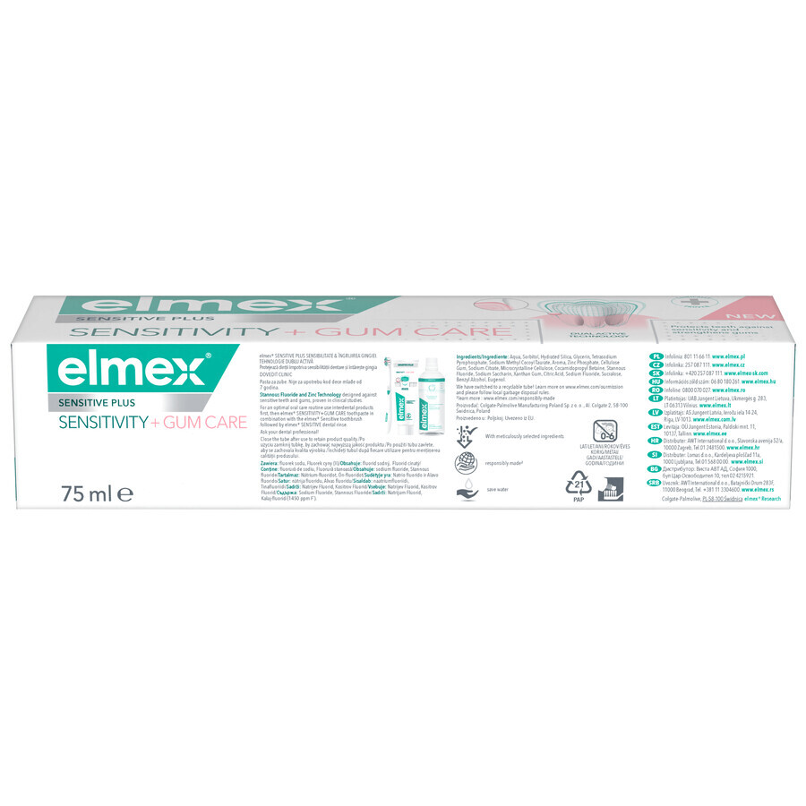 Elmex Tandpasta Gevoeligheid + Tandvleesverzorging 75 ml