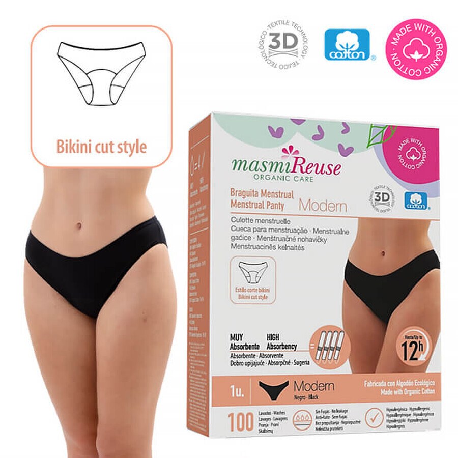 Masmi Modern, menstrual briefs, organic cotton, size L, 102-110 cm, 1 pc