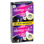 Always Platinum, gevleugeld maandverband, maat 4, Secure Night, 10 stuks