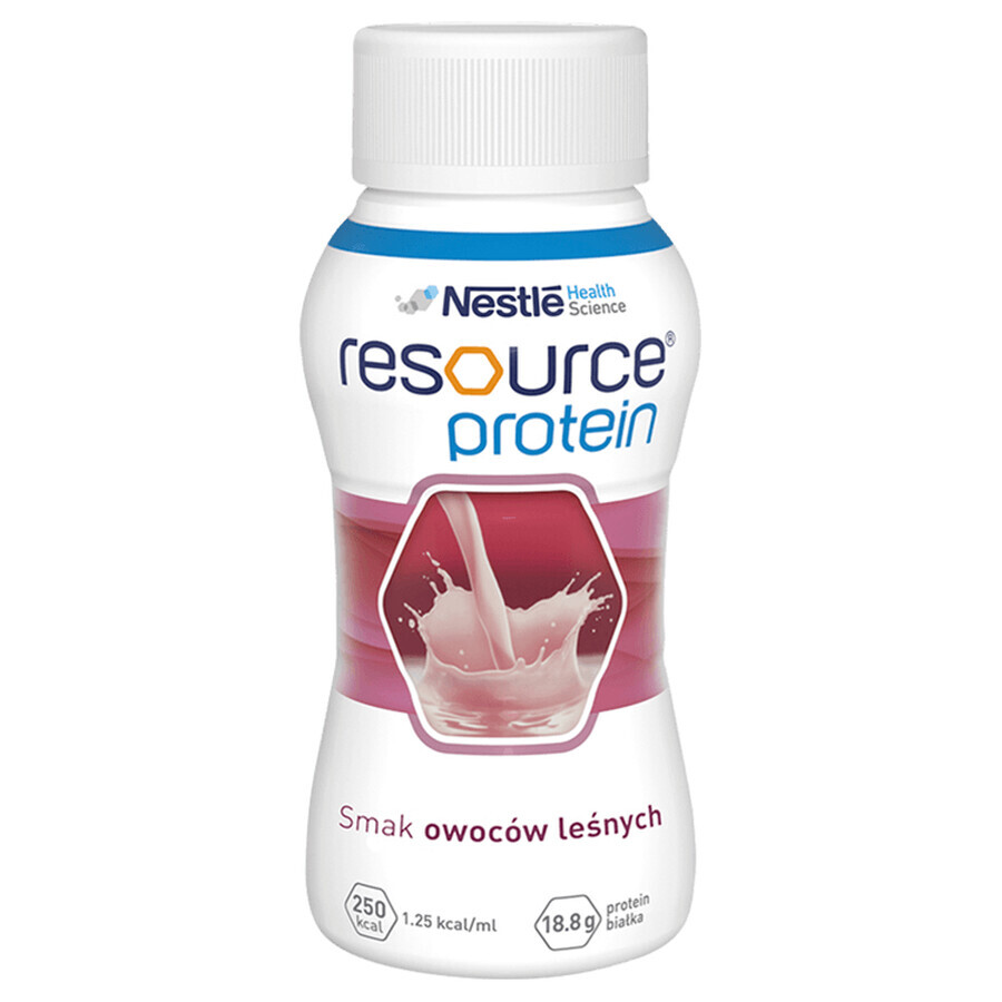 Resource Protein, nutritious formula, berry flavor, 4 x 200 ml + Free shopping bag