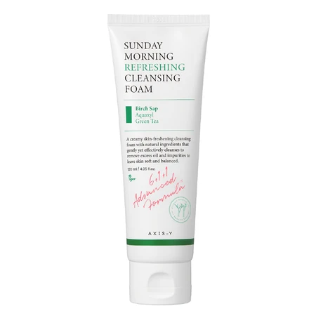 Axis-y mousse nettoyante matinale rafraîchissante, mousse nettoyante pour le visage, 120 ml