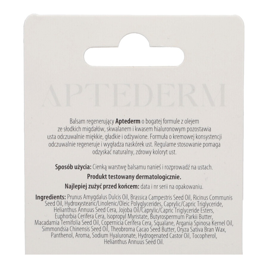 Aptederm, regenererende lippenbalsem, 4,8 g DEFECTIEVE VERPAKKING