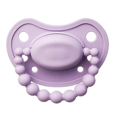 Luu Kids, ciuccio, posizionamento, silicone, Lavanda francese, 3-6 mesi, 1 pz.