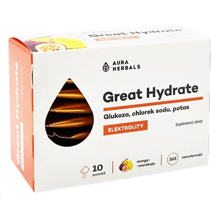 Aura Herbals Great Hydrate, mango-maracuja, 10 sachets