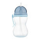 Canpol Babies, fles met opvouwbare siliconenslang, blauw, vanaf 12 maanden, 370 ml